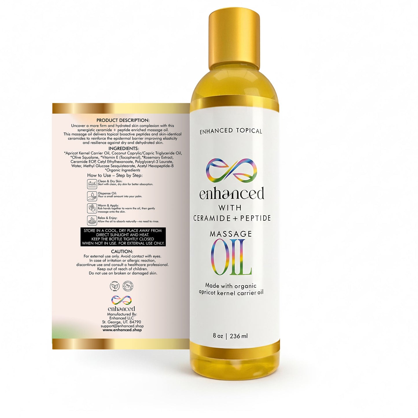 Ceramide Peptide Massage oil - Apricot