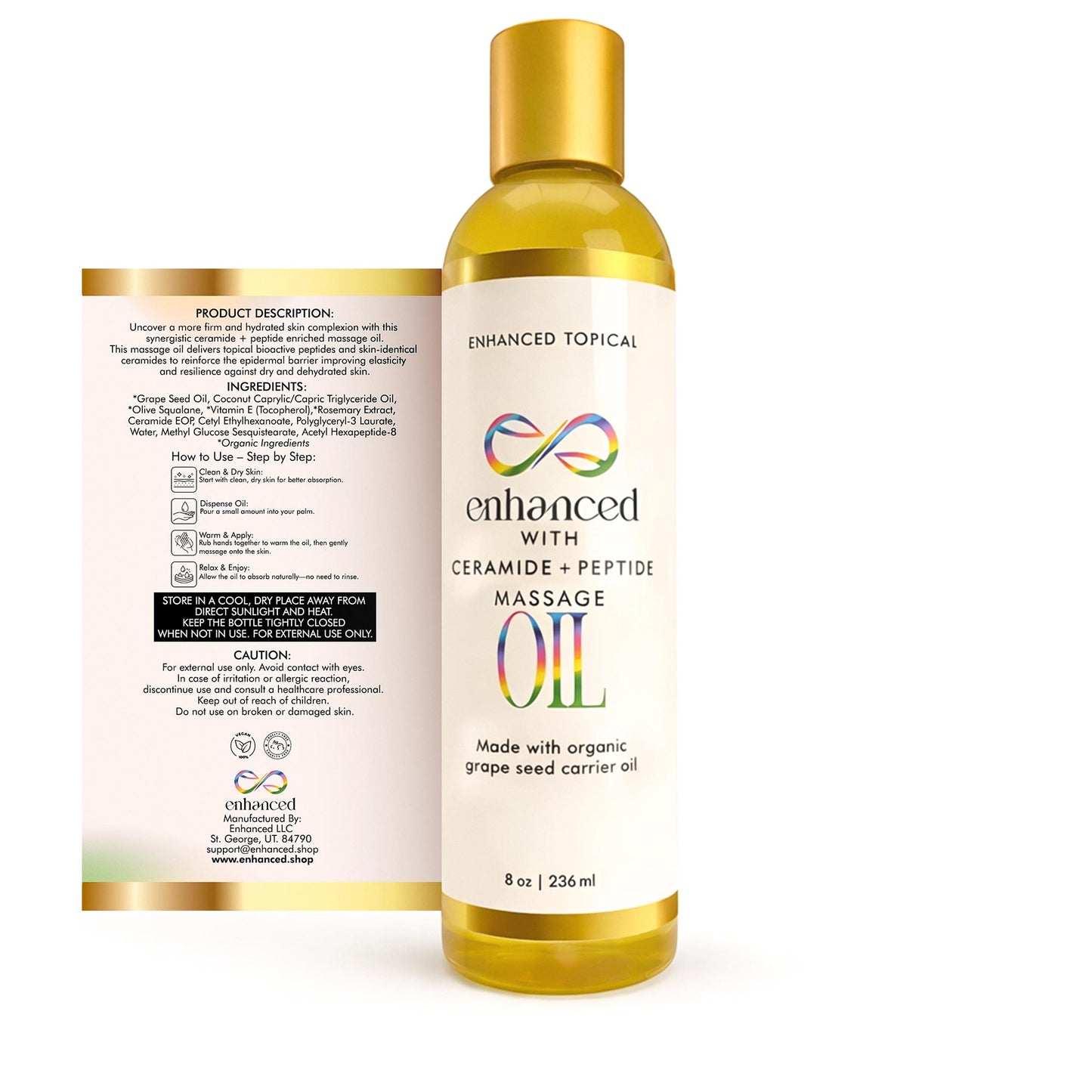 Peptide + Ceramide Massage Oil – Dry Skin Refiner