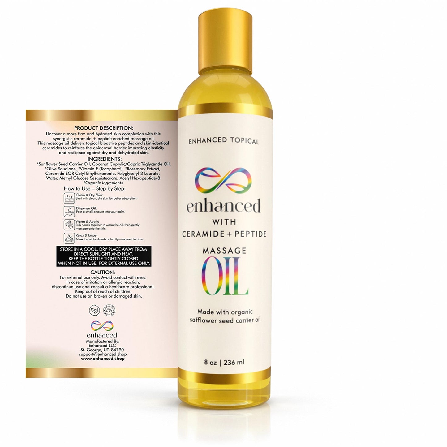 Peptide + Ceramide Massage Oil – Dry Skin Refiner