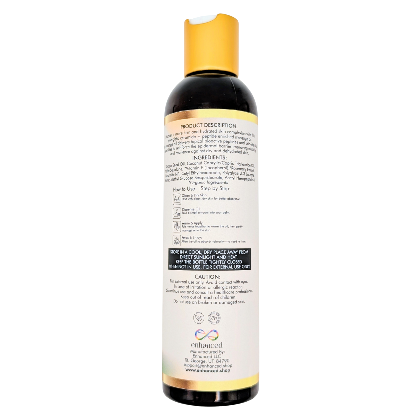 Peptide + Ceramide Massage Oil – Dry Skin Refiner