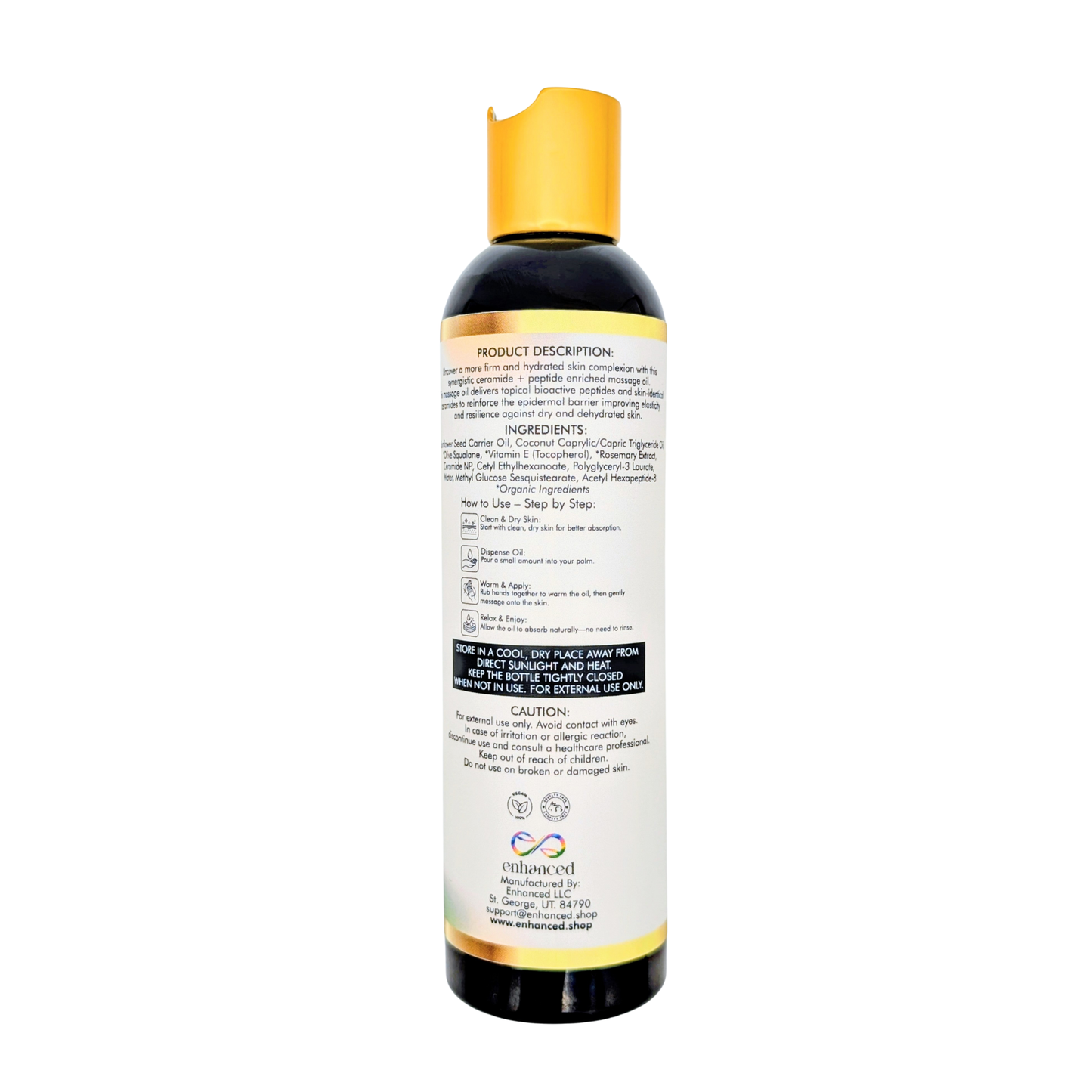 Peptide + Ceramide Massage Oil – Dry Skin Refiner